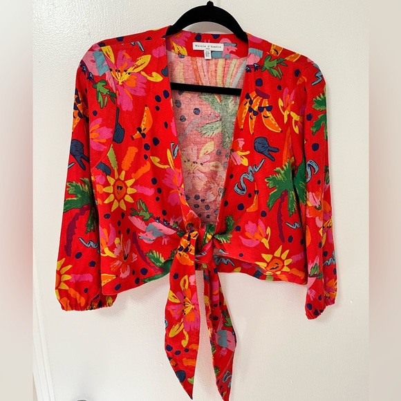 Maison D’Amelie Tops - Multicolor Floral Crop Top